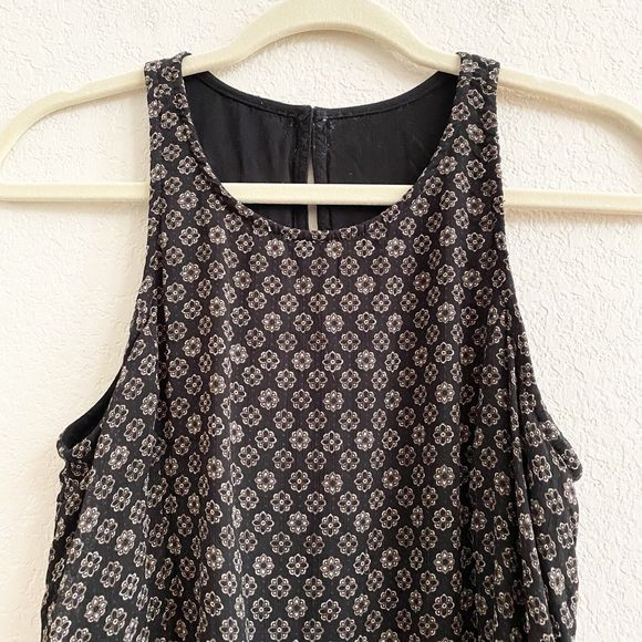 Abercrombie & Fitch Sleeveless Lined Floral Black White Swing‎ Dress Size XS - Picture 2 of 11